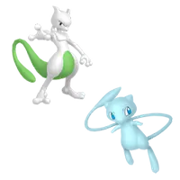 Shiny Mew & Mewtwo